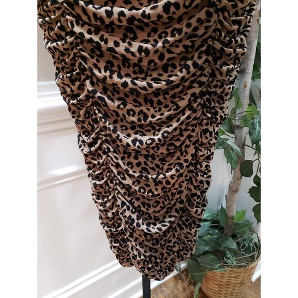 Majorelle Tabitha Womens Black Brown Animal Print Sleeveless Midi Dress Medium - Picture 4 of 12